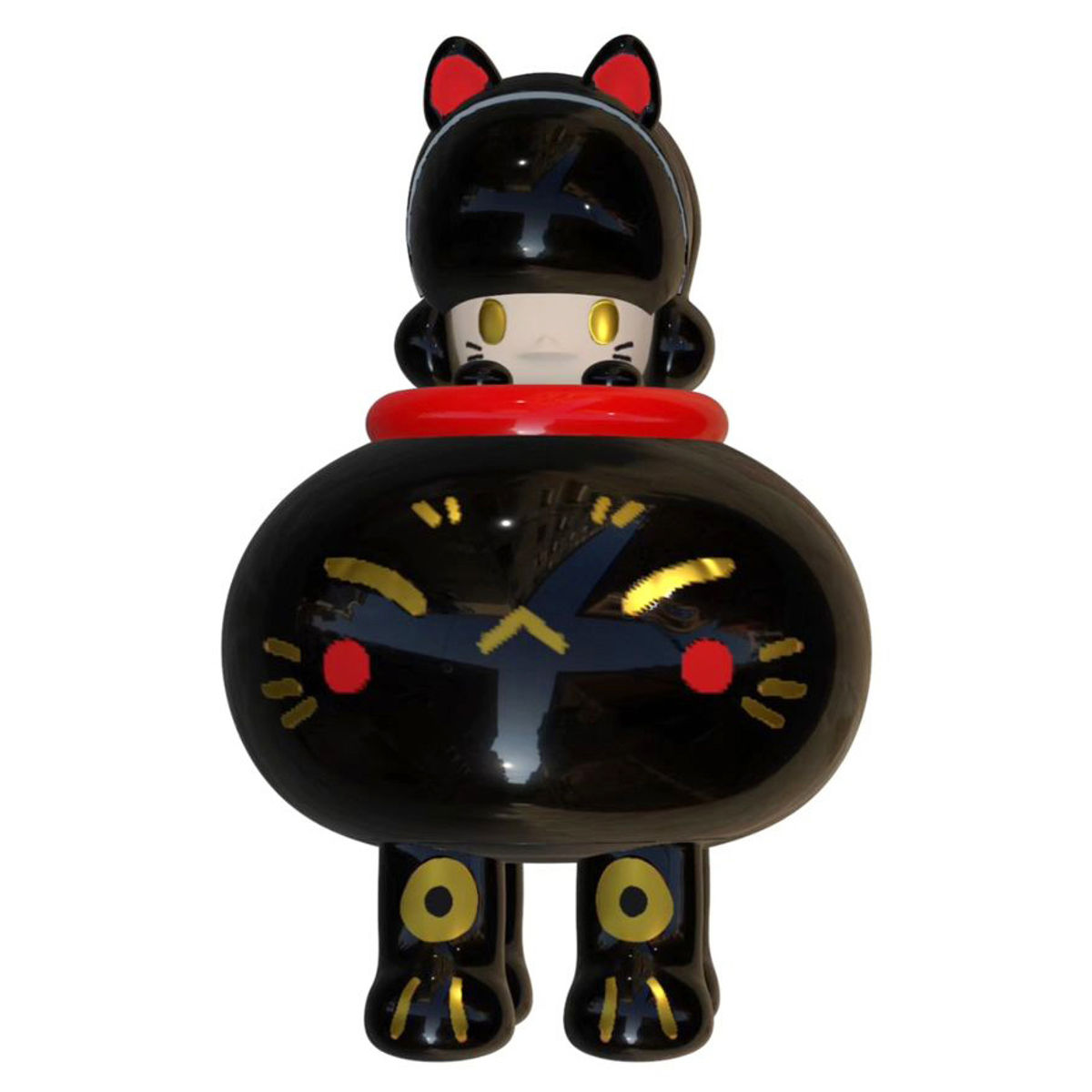 Mini Miwu & Jelly dino ManekiNeko Black